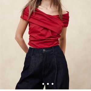 NWT Elegant Red Off-Shoulder Top